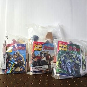 Lot Of 3 Lowe’s New Lowe’s Build and Grow MARVEL HEROS